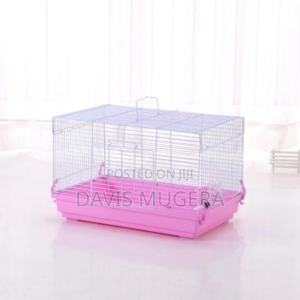 High Quality Metallic Hamster Cage With Play Wheel, Water Bottle ,Grid - thumbnail 5