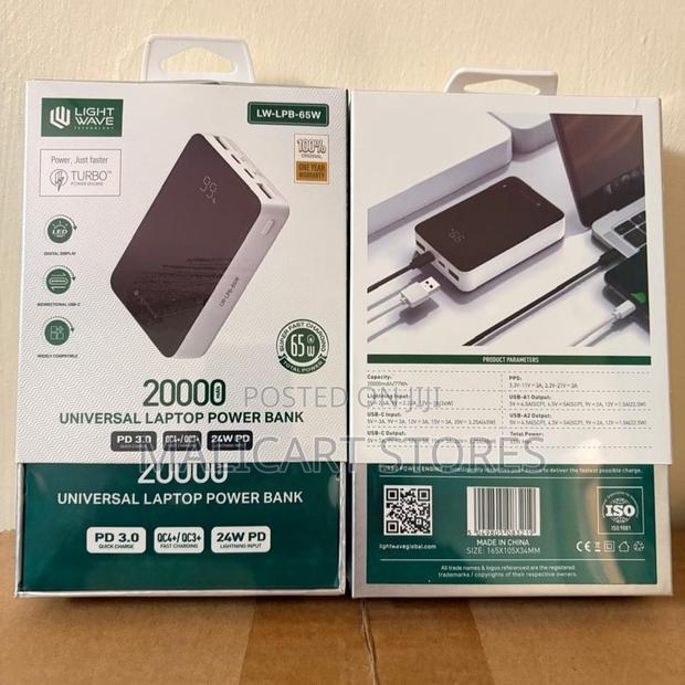 Lightwave 2000mah Universal Laptop Power Bank
