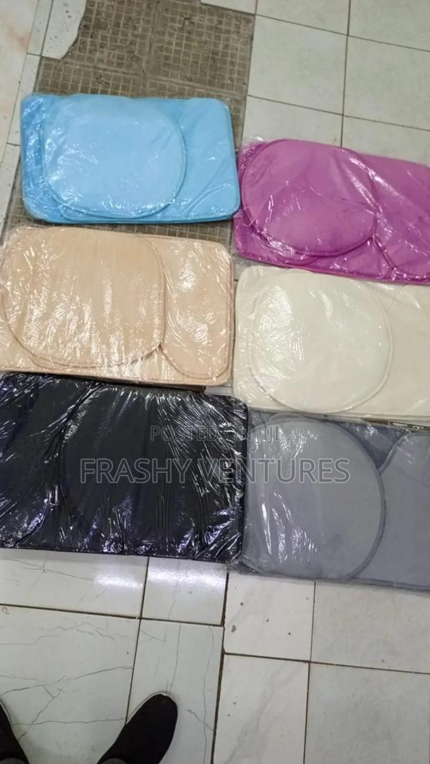 3pcs Classy Bathroom Toilet Mats - main view