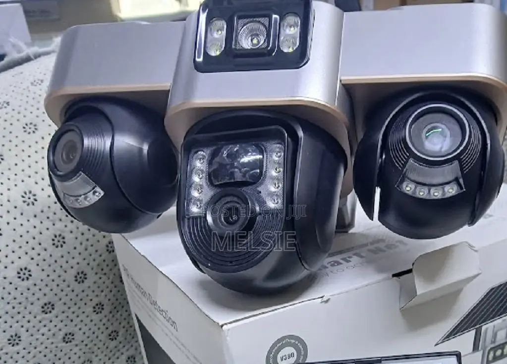 4g Triple Lens Solar PTZ Camera Rotatable With App ,Solar Security