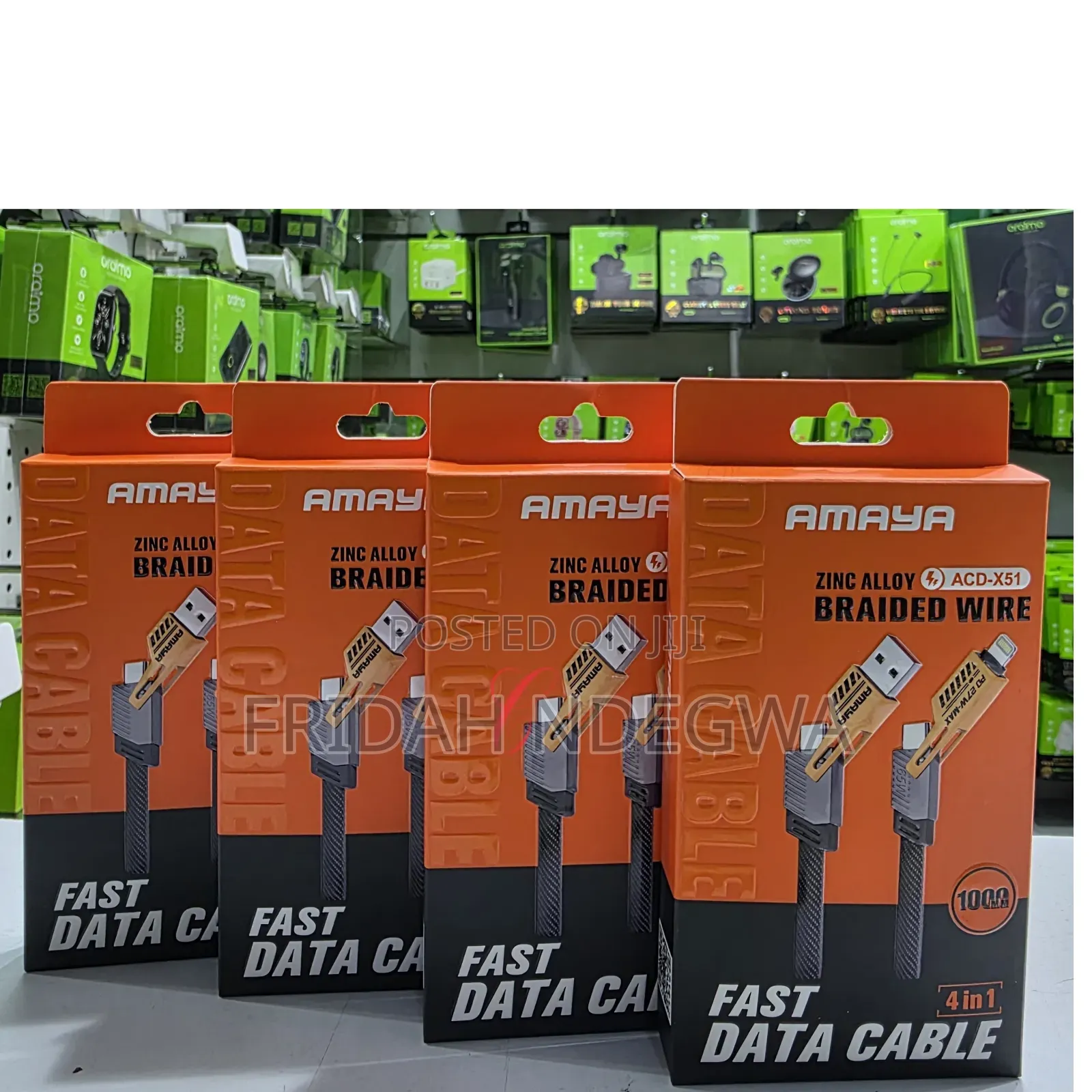 Amaya Acd-X51 *4 in 1* Zinc Alloy Braided Fast Data Cable