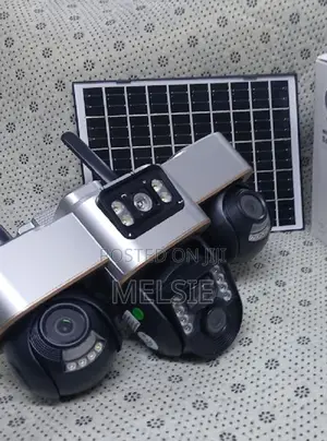 4g Triple Floodlight Solar PTZ Rotatable Camera With Full Hd 1080p
