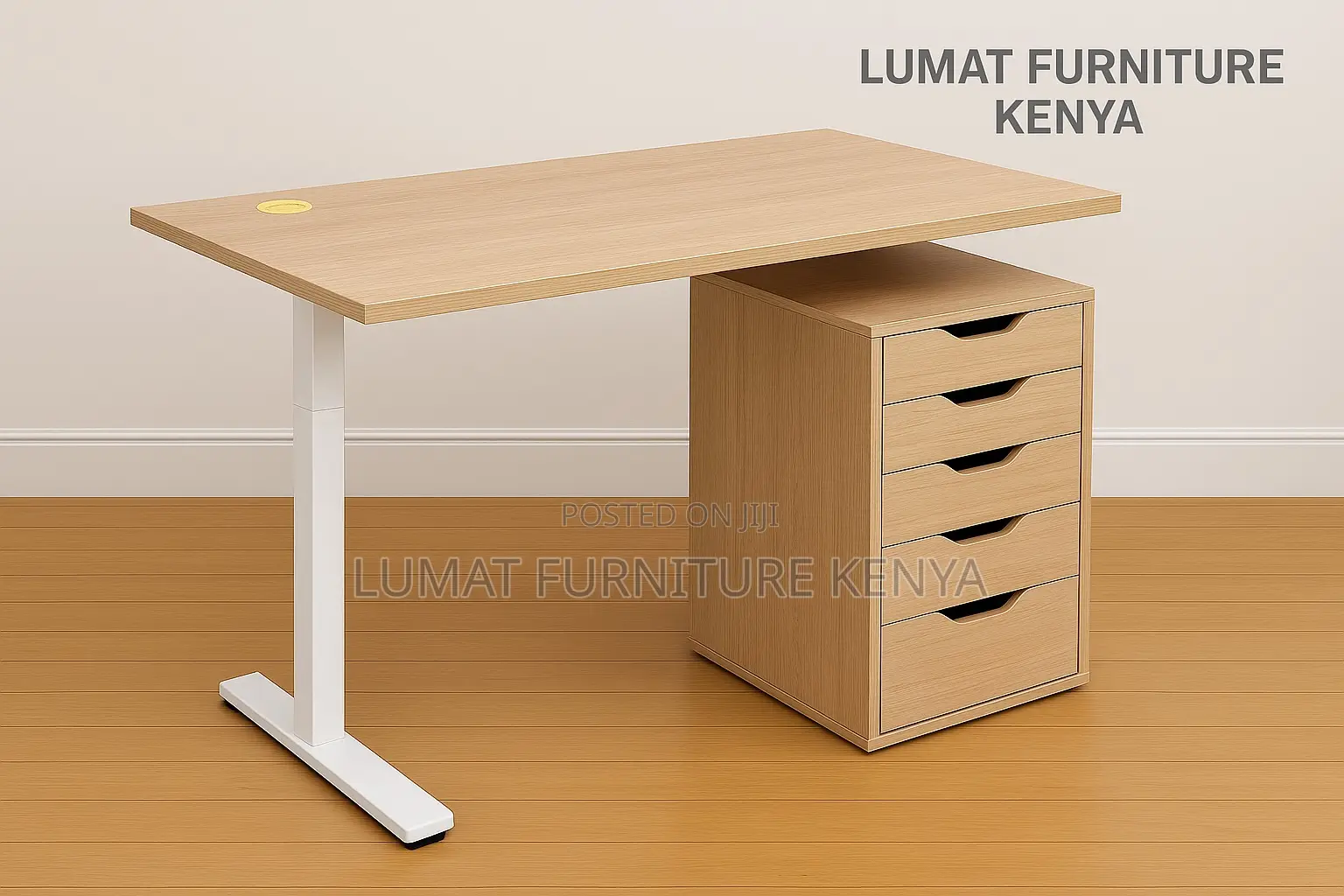Modern Office Table With Chest of Drawers