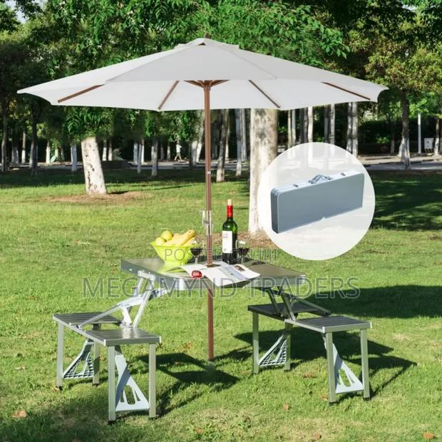 Foldable Table and Chairs/Aluminium Folding Picnic Camping Table - thumbnail 3