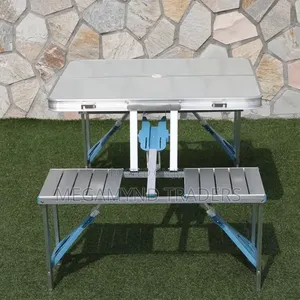 Foldable Table and Chairs/Aluminium Folding Picnic Camping Table