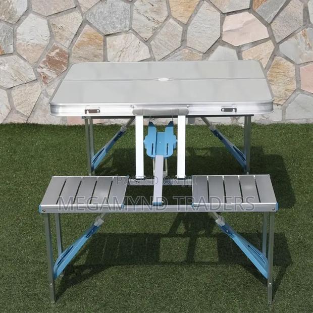 Foldable Table and Chairs/Aluminium Folding Picnic Camping Table - thumbnail 5