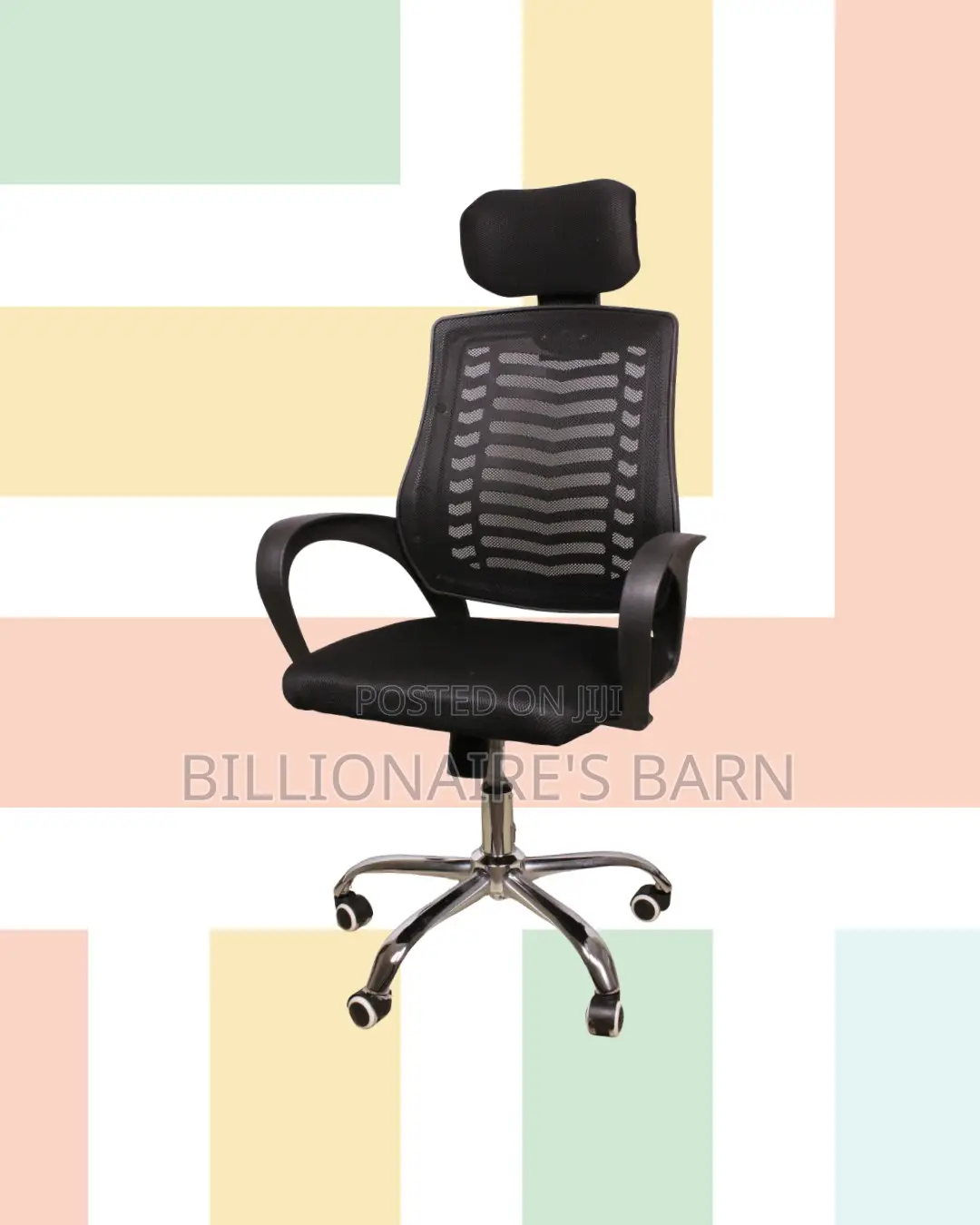 Space-Saving Castors Mesh Chair | Comfort Meets Style