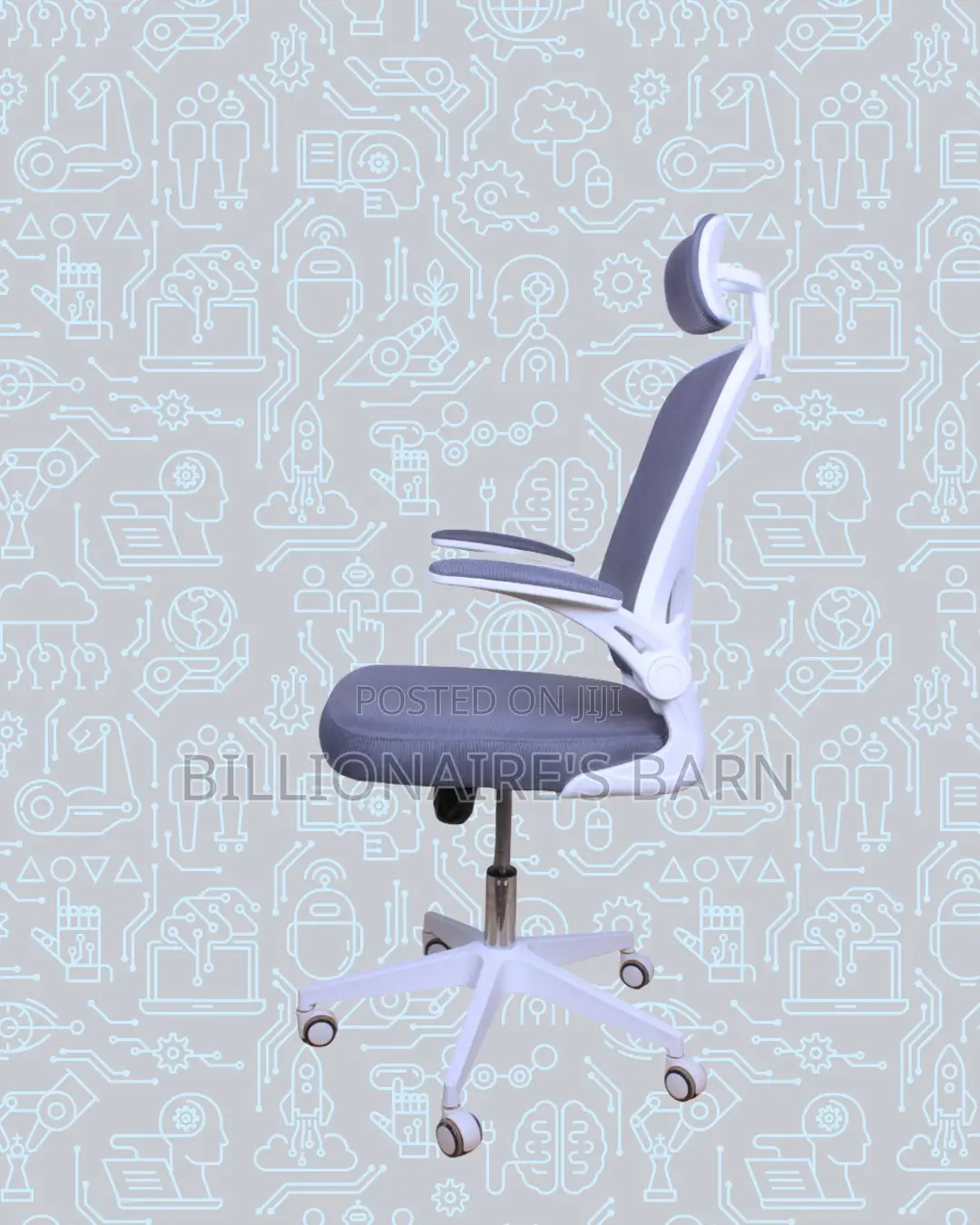 Breathable White Height Chair | | Same-Day Delivery Available