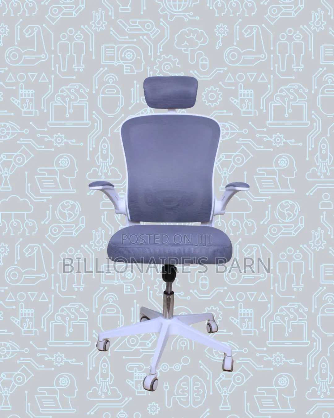 Breathable White Height Chair | | Same-Day Delivery Available