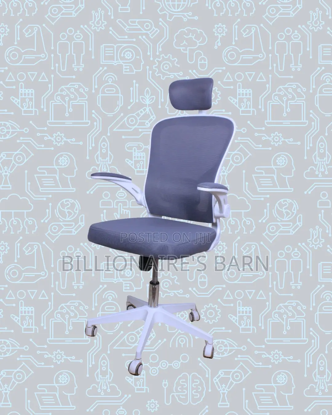 Breathable White Height Chair | | Same-Day Delivery Available