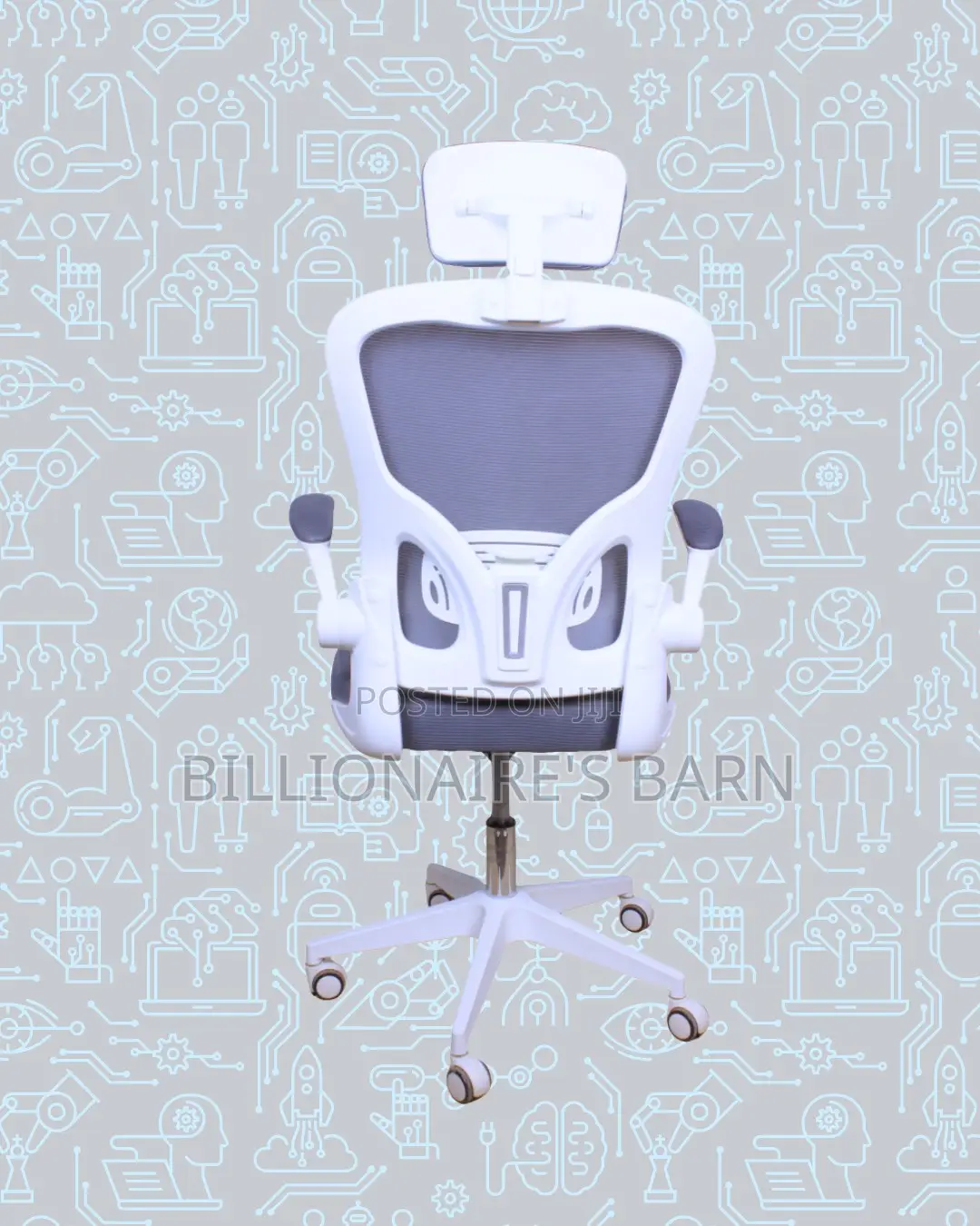 Breathable White Height Chair | | Same-Day Delivery Available