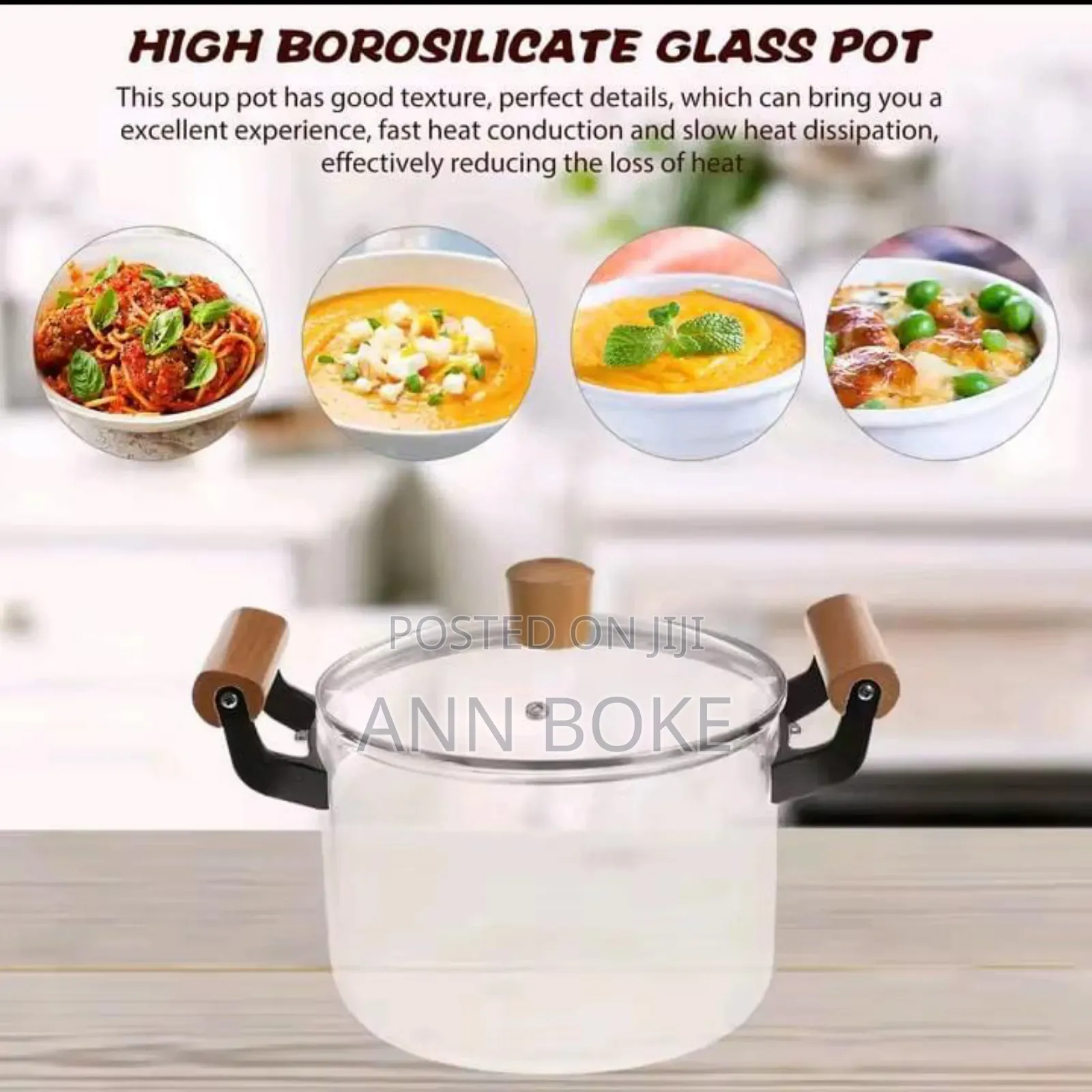 *Borosilicate Glass Cooking Pot*