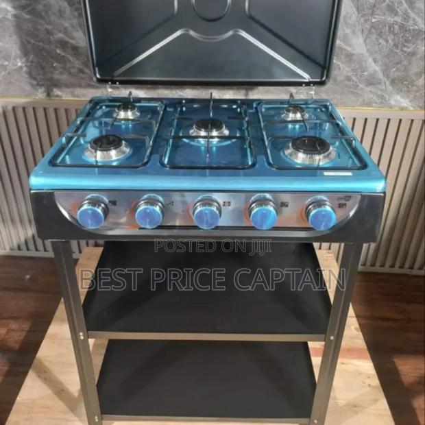 5 Burner Standing Cooker With Shelves - main view