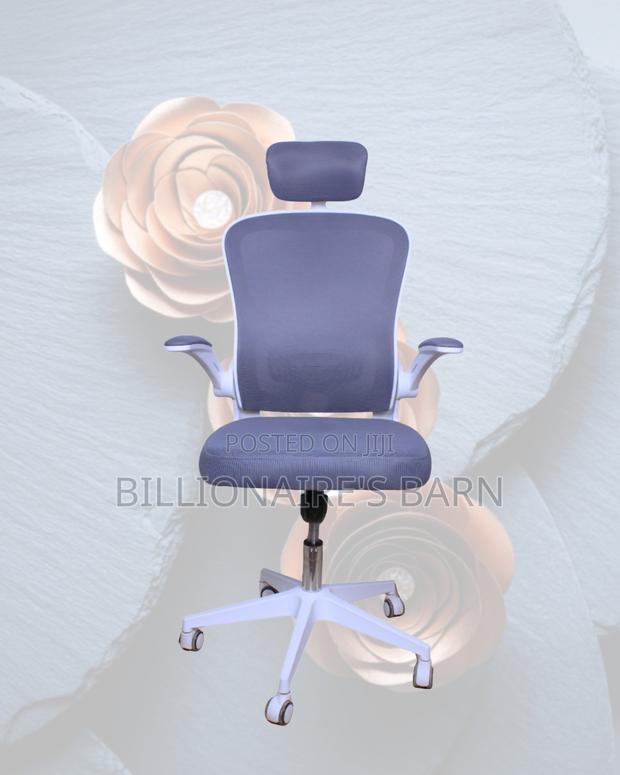 Adjustable Lock White Tilt Chair | Perfect for Home Office - main view