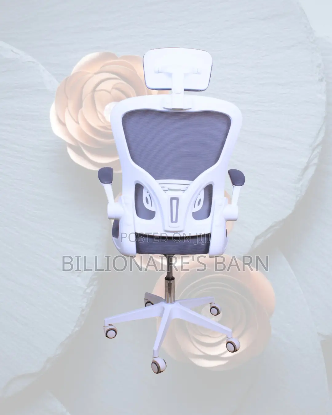 Adjustable Lock White Tilt Chair | Perfect for Home Office