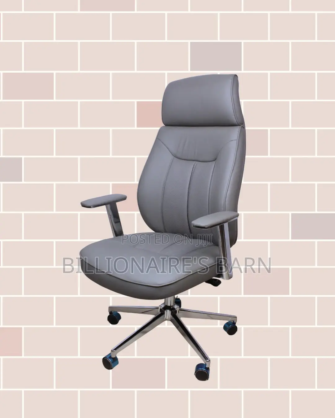 Stylish Lumbar Grey Chair Executive | Same-Day Delivery Available