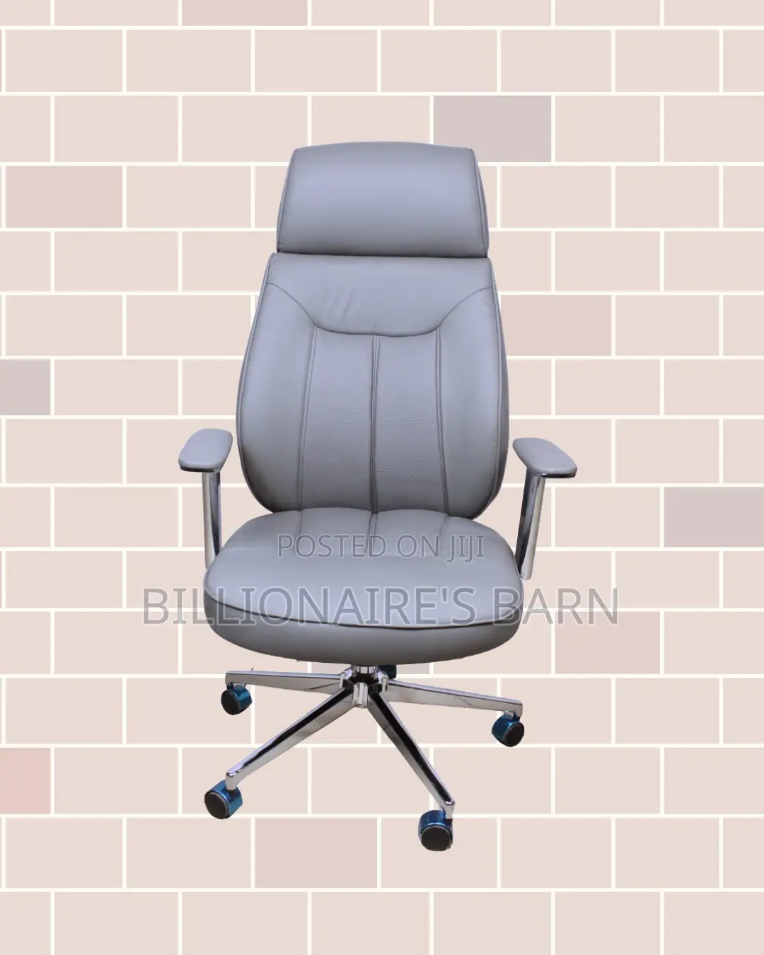 Stylish Lumbar Grey Chair Executive | Same-Day Delivery Available