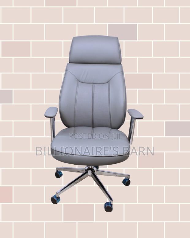 Stylish Lumbar Grey Chair Executive | Same-Day Delivery Available - thumbnail 3