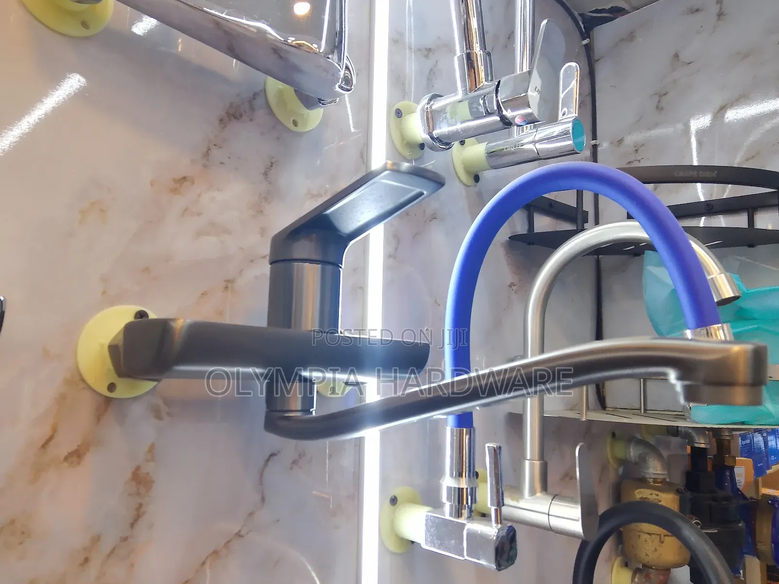 Long Neck Kitchen Sink Mixer (Grey)