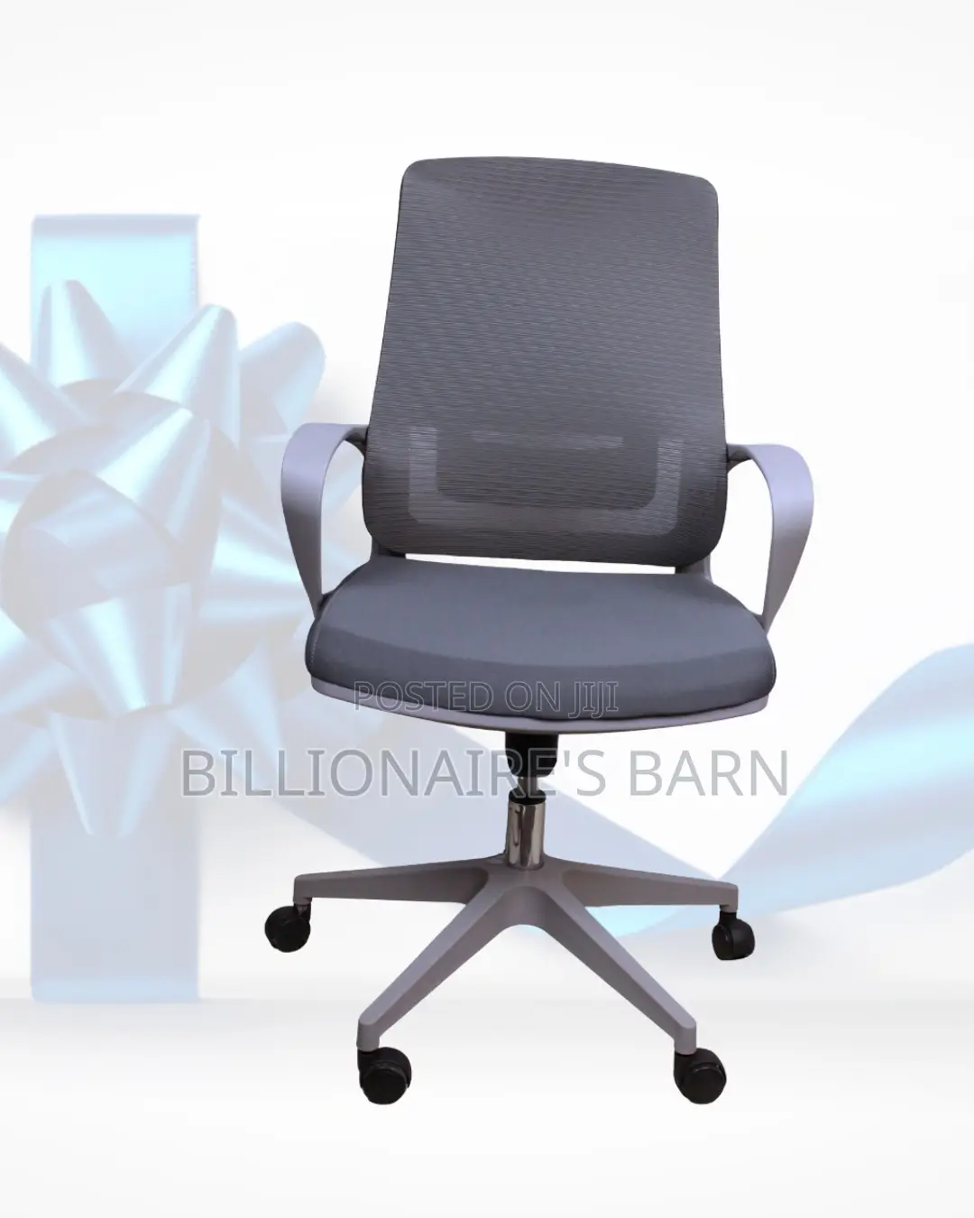 Breathable Ergonomic Mesh Base Grey | Comfort Meets Style