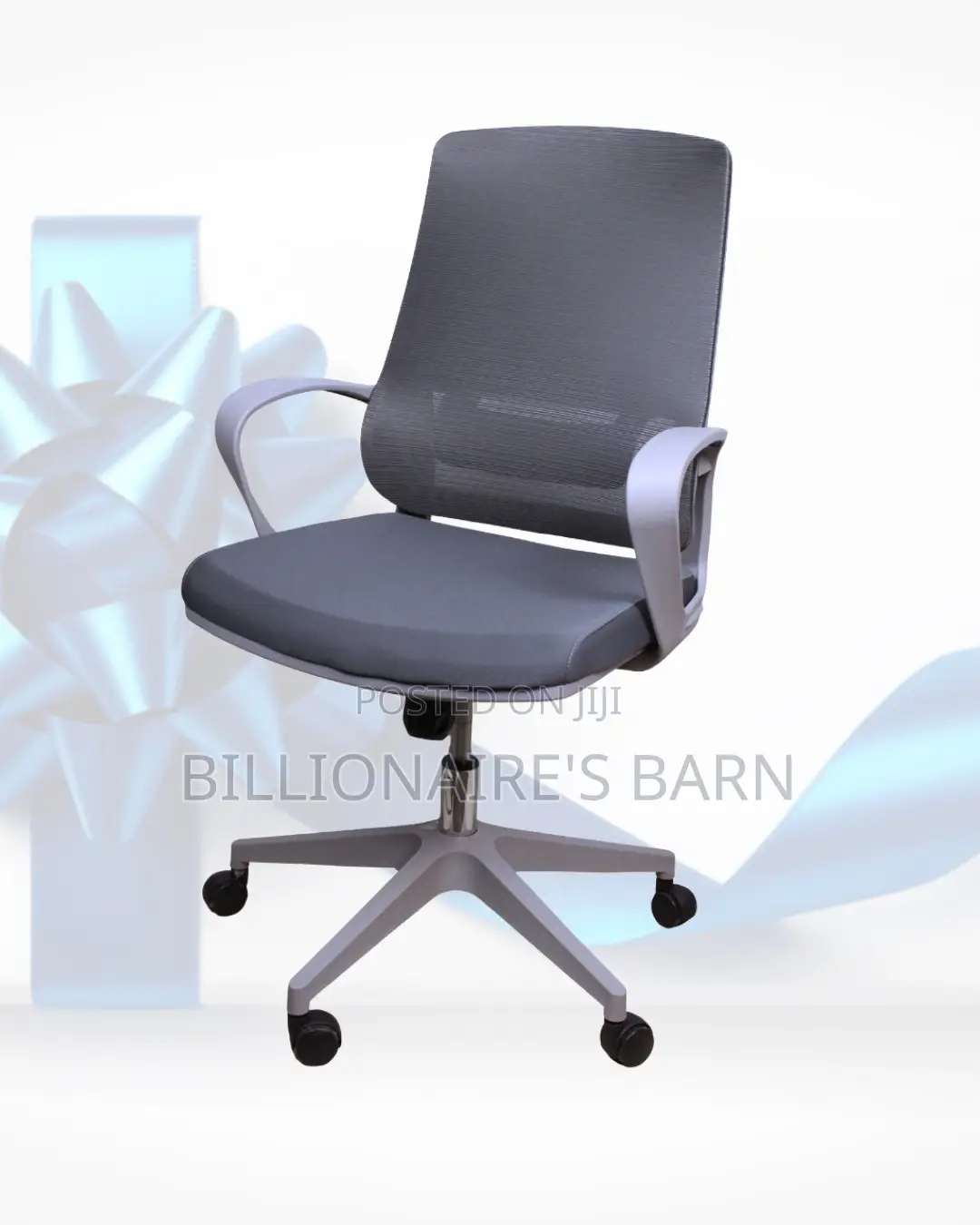 Breathable Ergonomic Mesh Base Grey | Comfort Meets Style