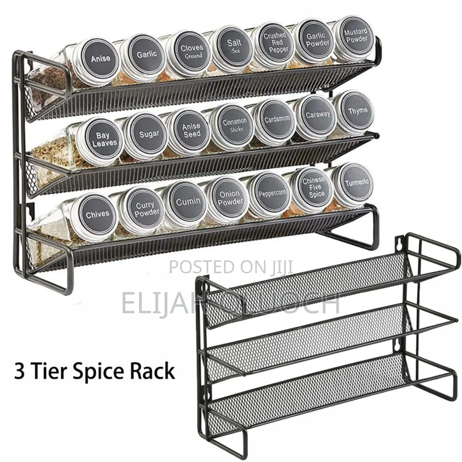 24pcs Spice Jars With Organizing Rack