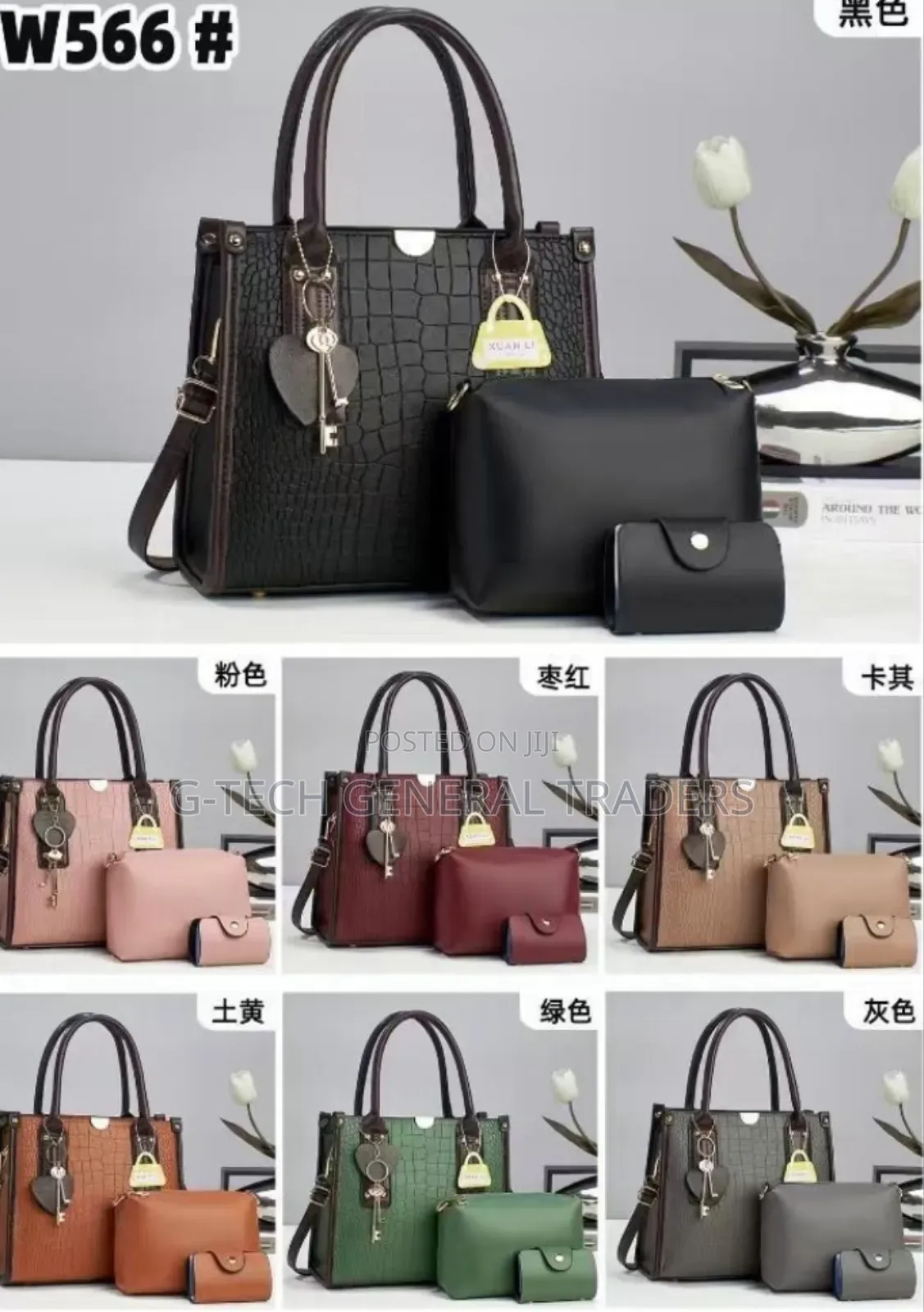 3in1 Luxurious Fashionable Multicolored Hand Bags