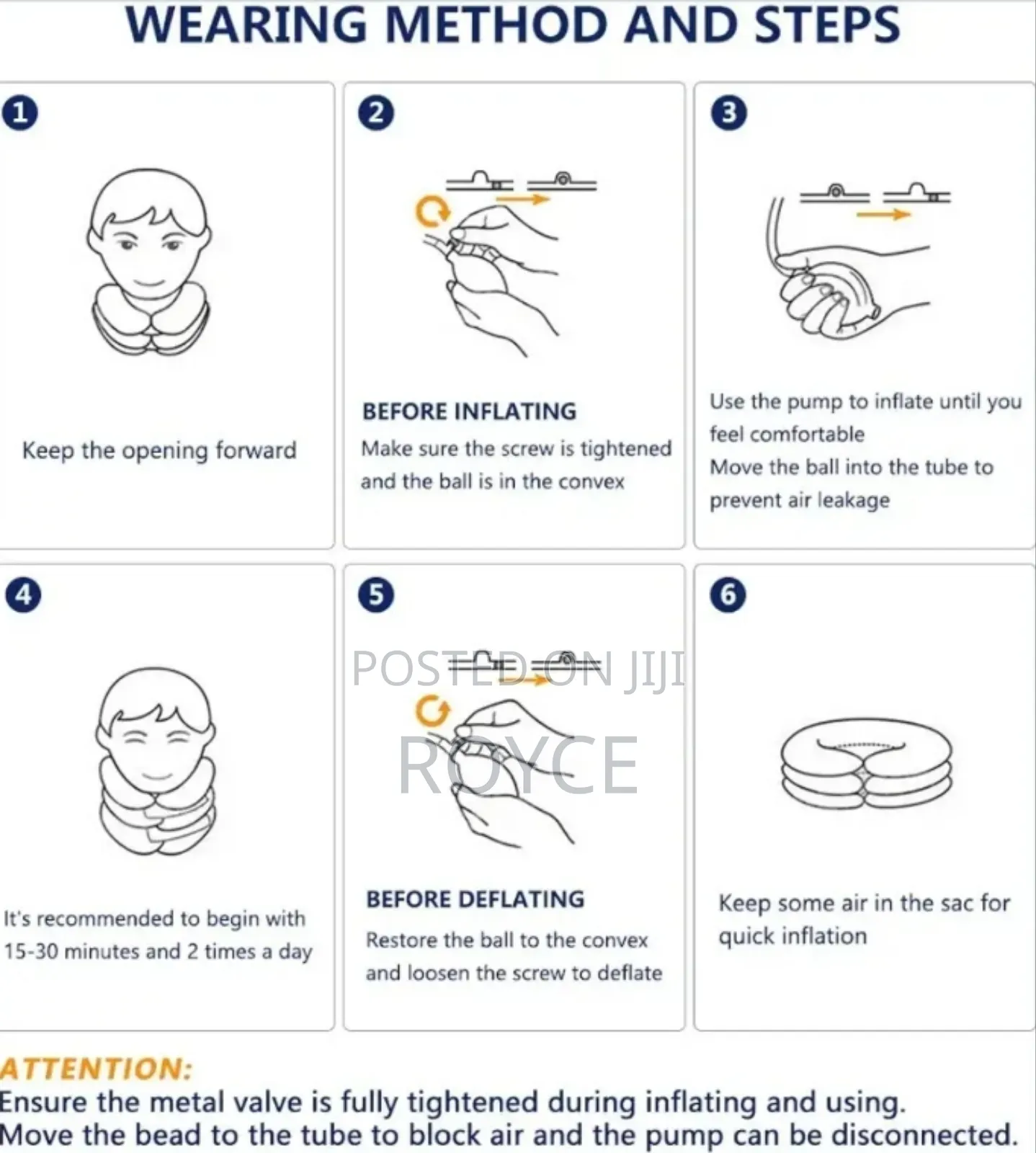 Inflatable Cervical Traction Neck Pillow