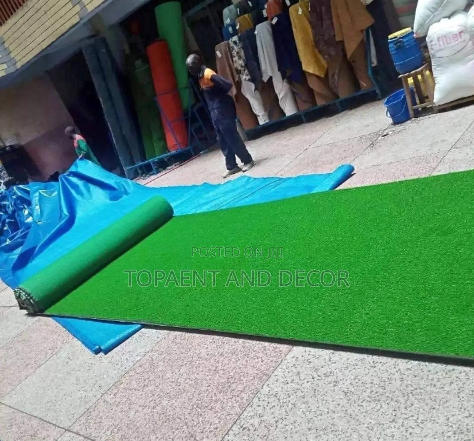 Artificial Grass Carpet Designed as a Walkway