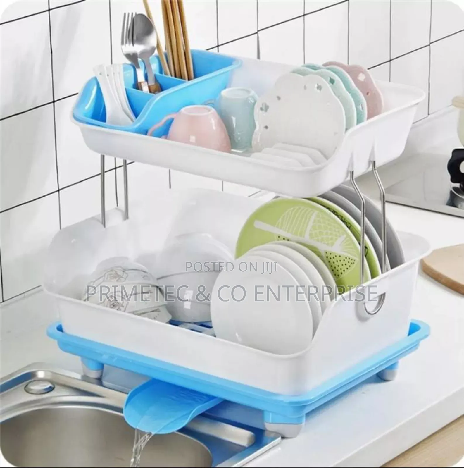 2 Tier Plastic Dish Rack