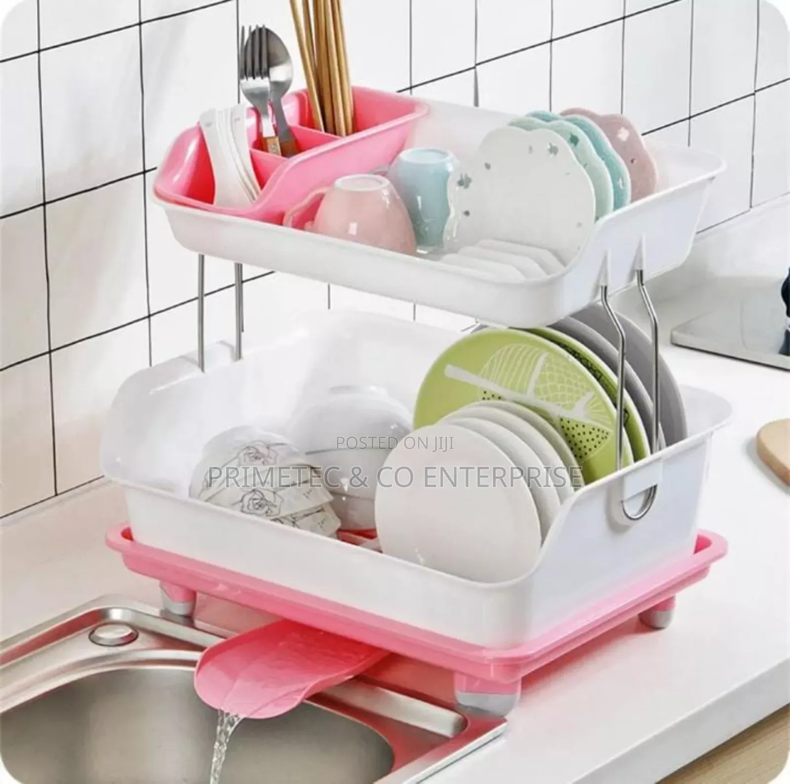 2 Tier Plastic Dish Rack