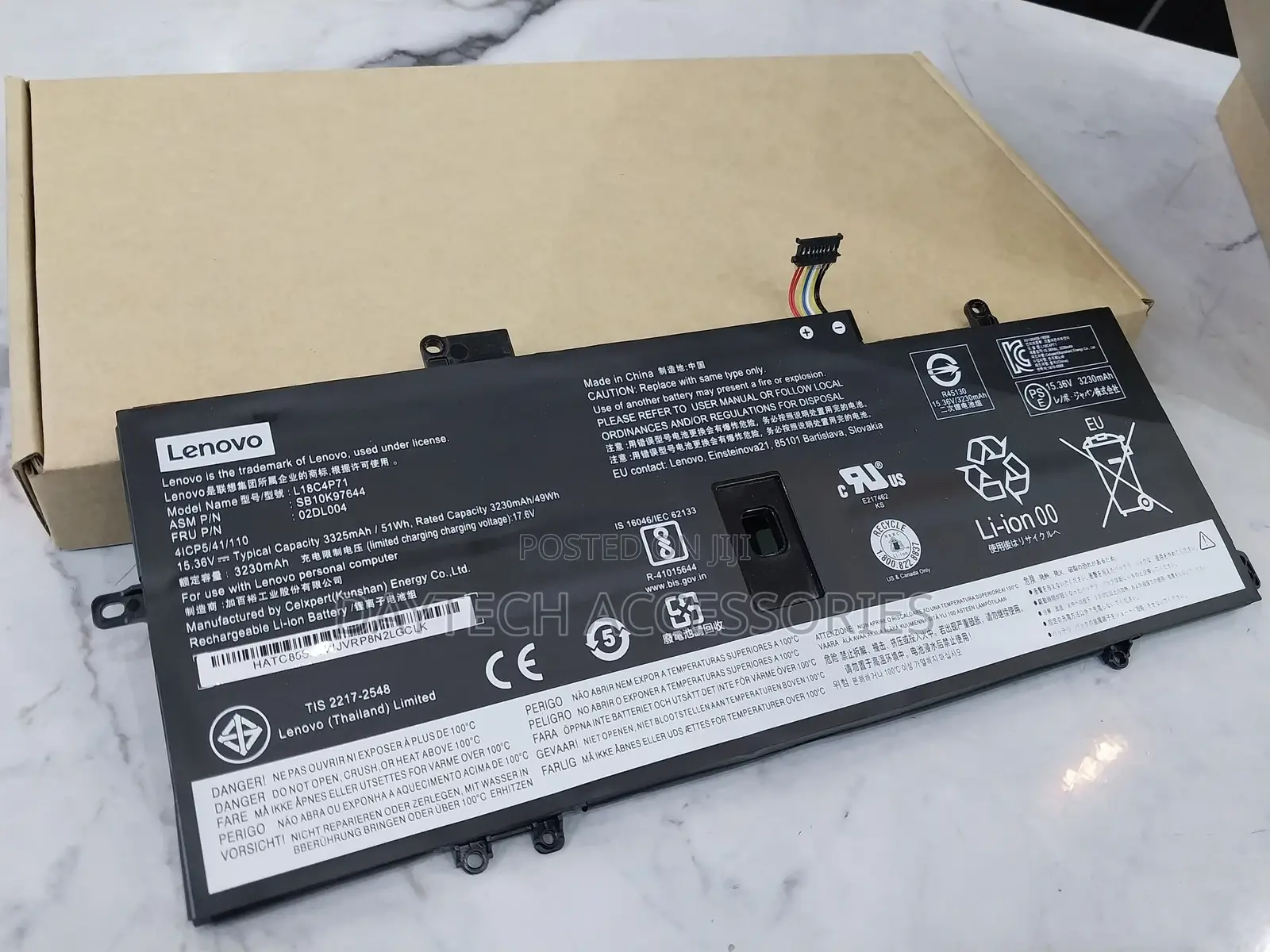 Lenovo Laptop Battery With the Model Name L18c4p71.