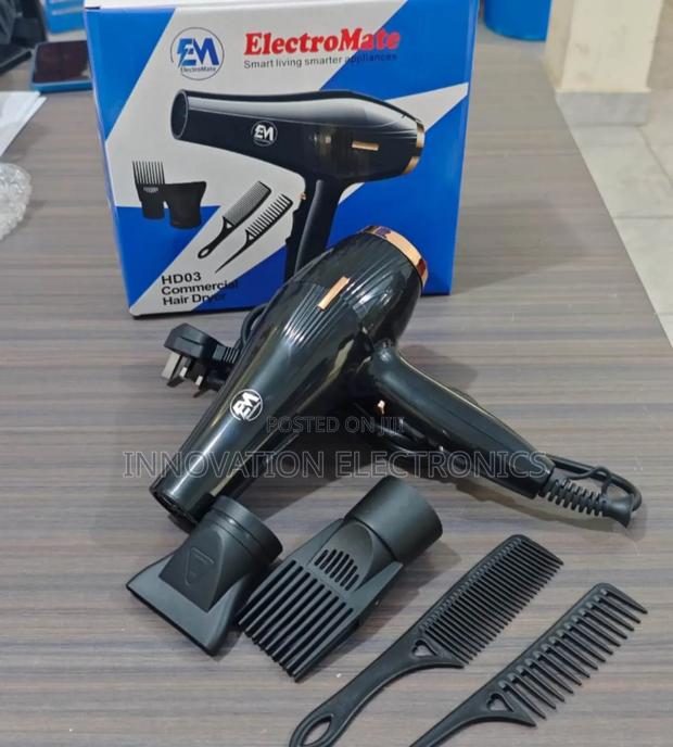 Electromate Commercial Hairdryer/Brodry With Accessories - main view