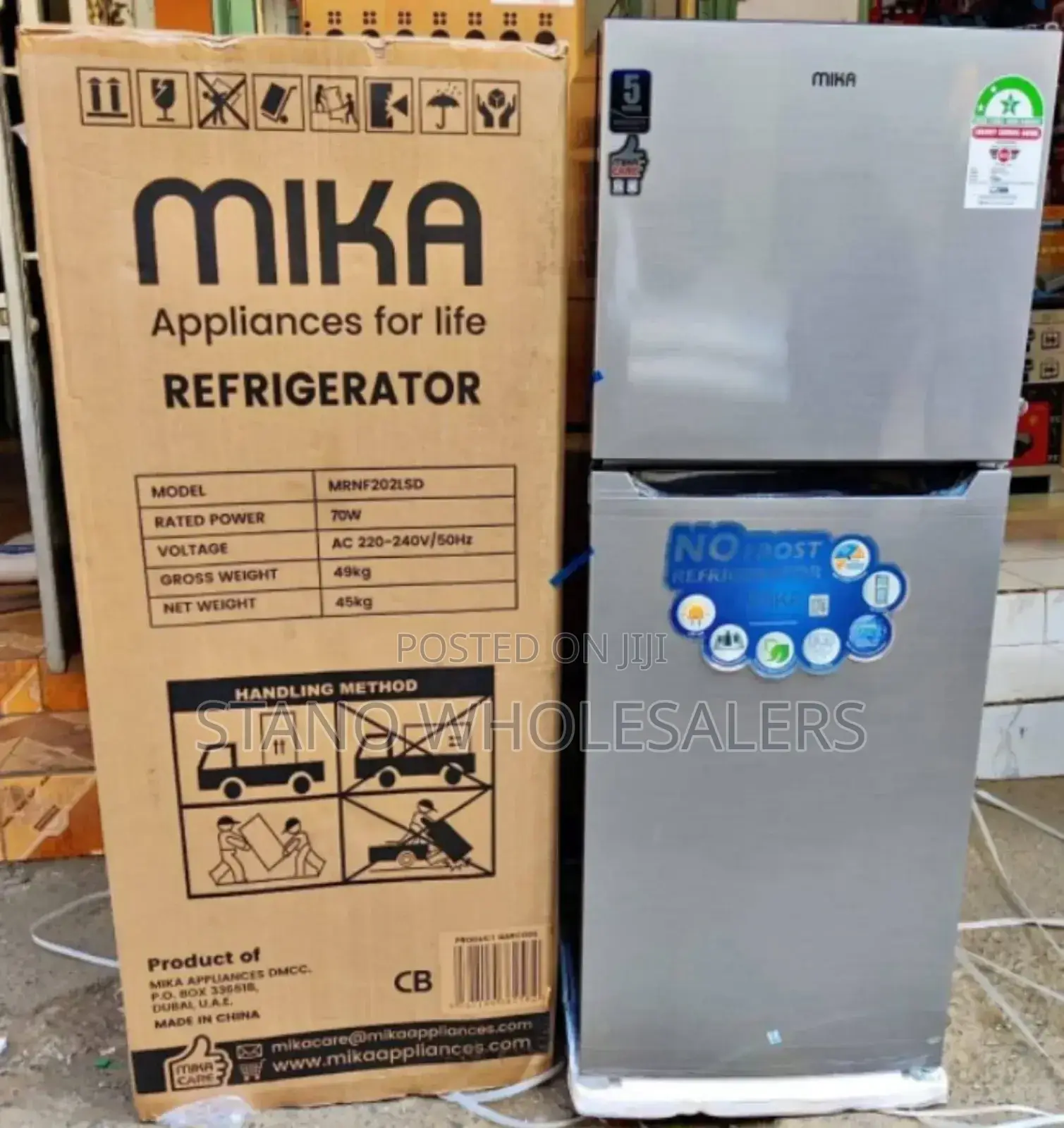 Best Quality Mika 202ltrs Non Frost Double Door Fridge
