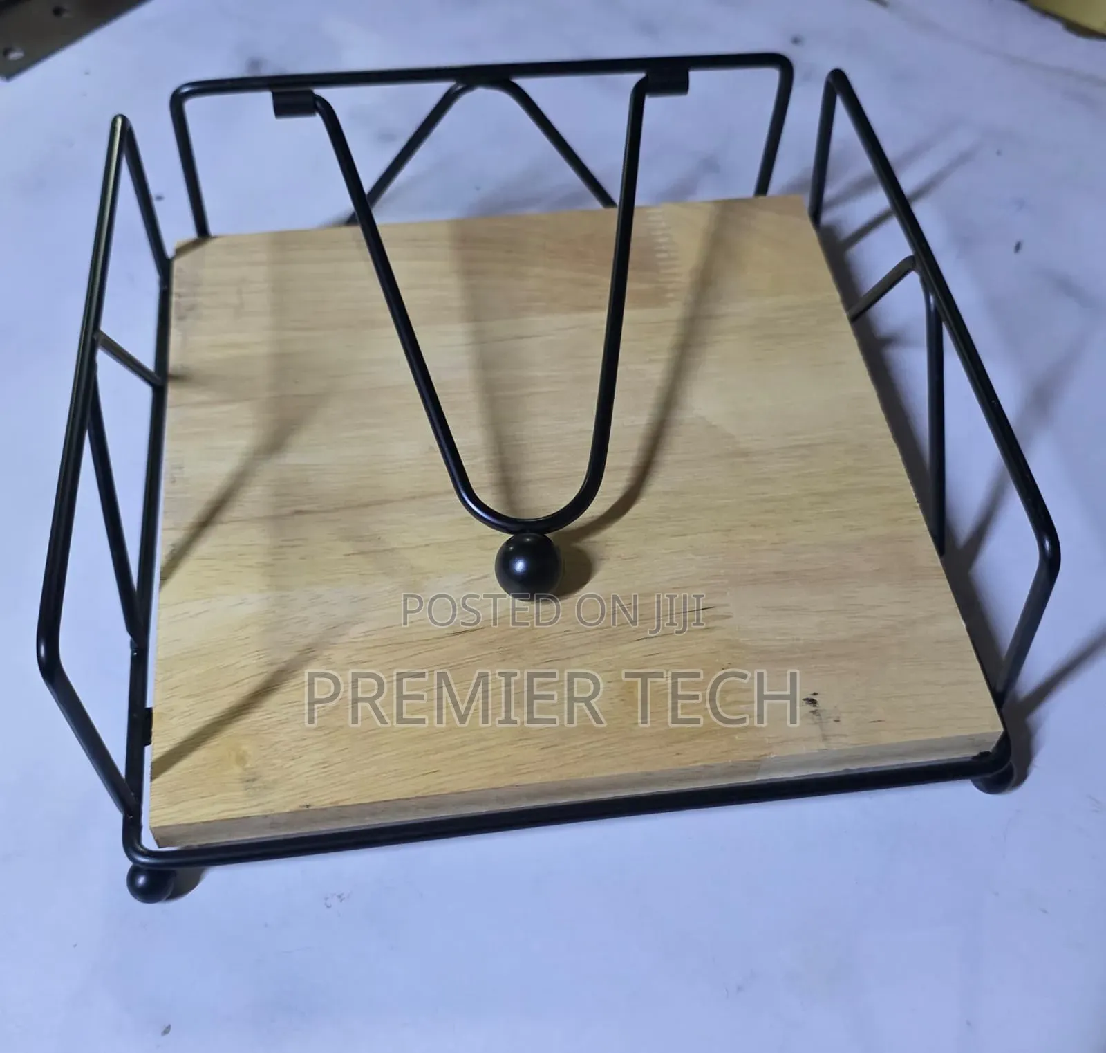 Tissue Box With Wooden Bas