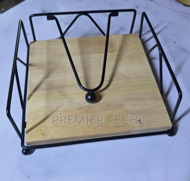 Tissue Box With Wooden Bas