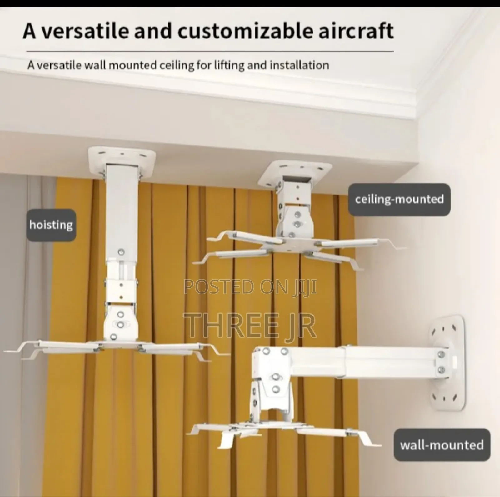 Height Adjustable Projector Mount for Wall and Ceiling