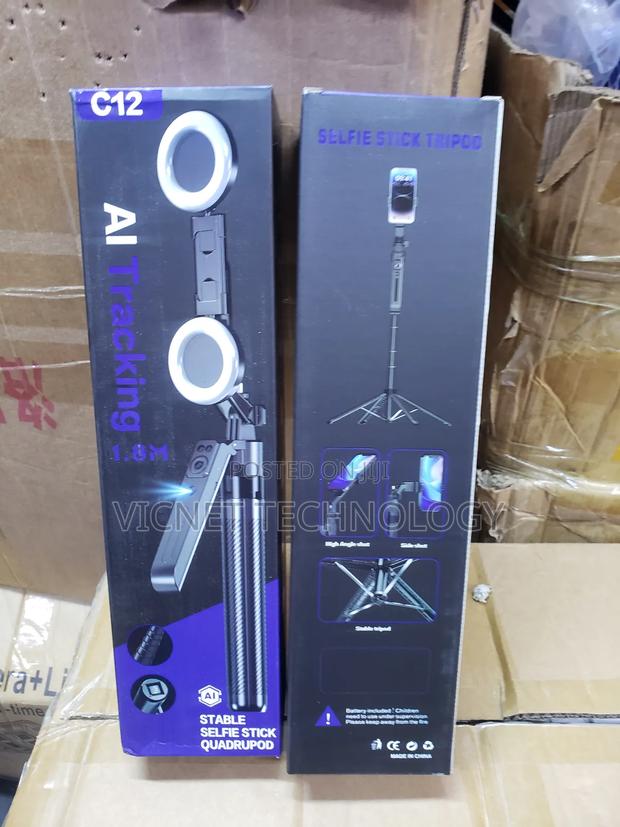 Auto Face Tracking Selfie Stick With Led Light 1.8m Height. - main view