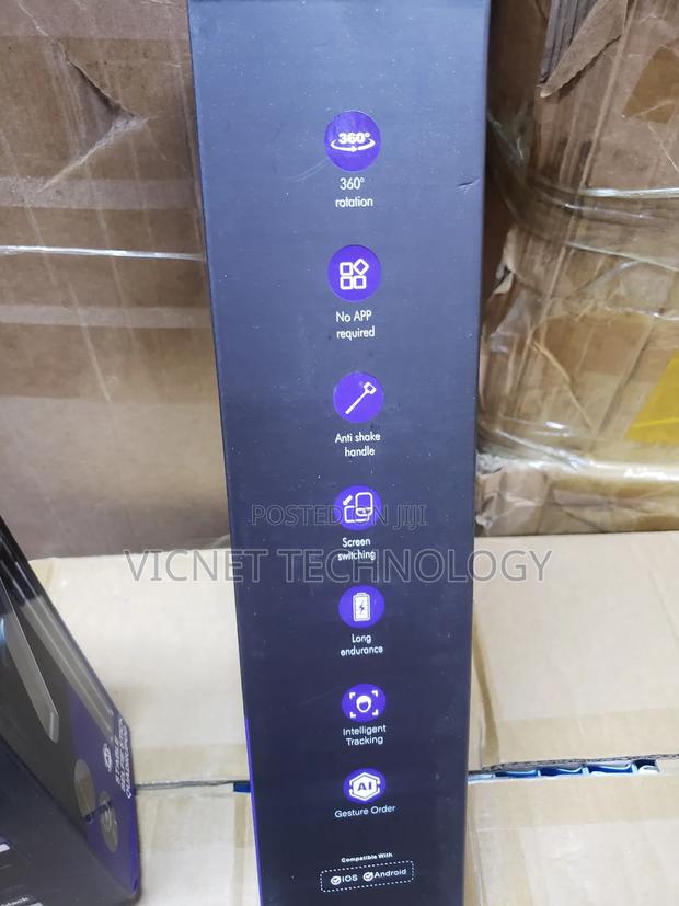 Auto Face Tracking Selfie Stick With Led Light 1.8m Height. - thumbnail 2