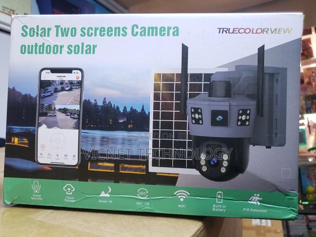 4g Simcard Two Screen Outdoor Solar CCTV Camera - main view