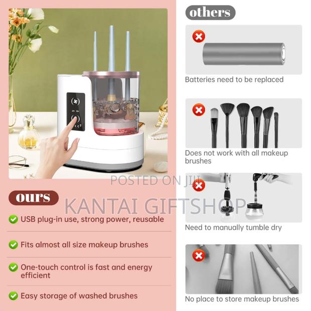 Electric Makeup Brush Cleaner With Dryer - thumbnail 4