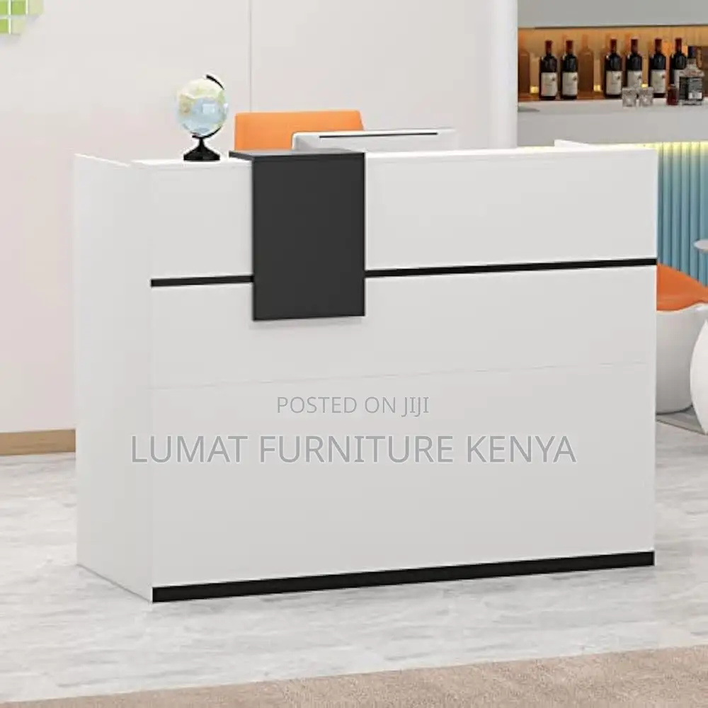 1600mm Modern White Reception Secretarial Desk