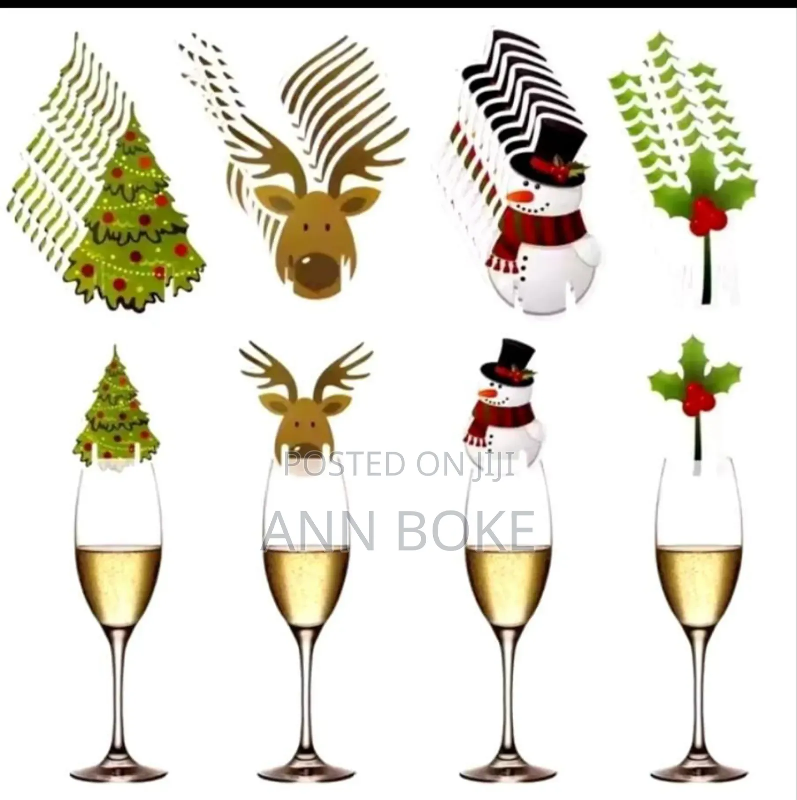 10 Pieces Christmas Cup Card for 10. Random Design