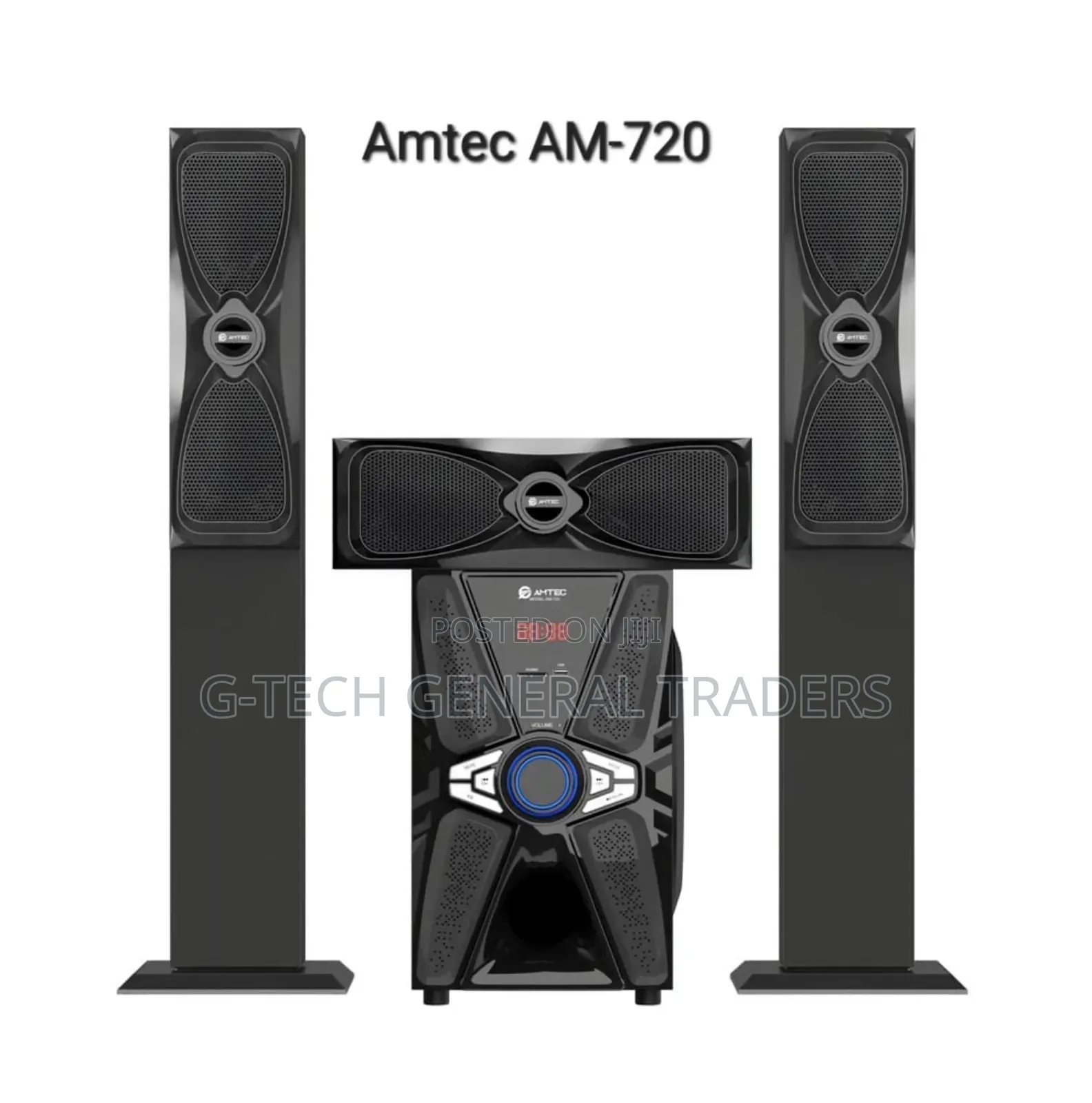 Amtec 3.1 Channel Tall Boy Speaker System Am-720