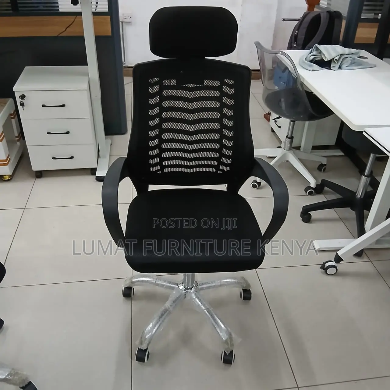 Mesh Modern Secretarial Headrest Chair