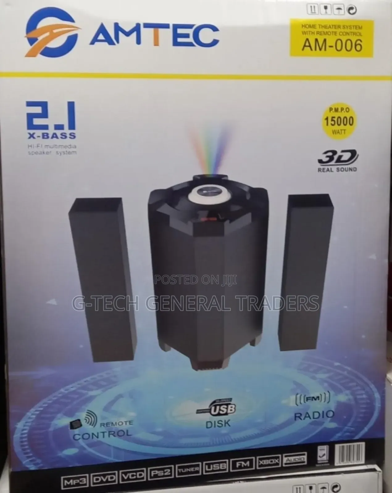 Amtec 2.1 Channel X-bass Mtungi Sound System Am-006 15000w