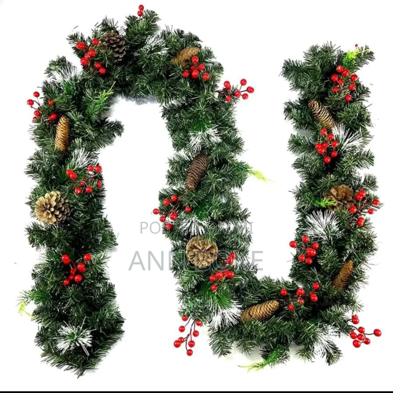 2.7 Christmas Garland With Lights and Decorations