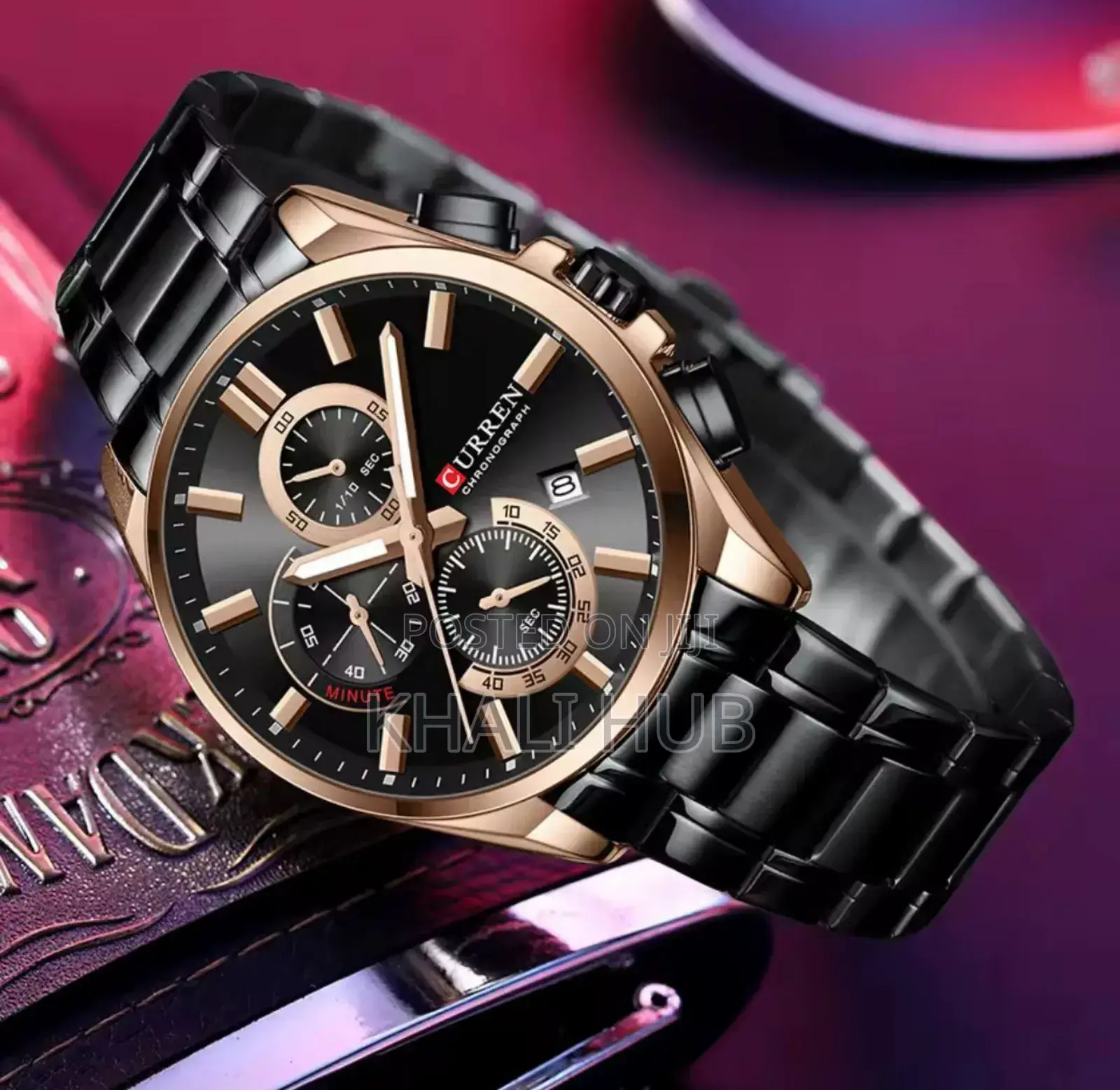 Curren Chronograph Gents Watch Stainless Steel Straps