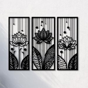 Geometric CNC Decorative Wall Panels - Set of 3 - main view