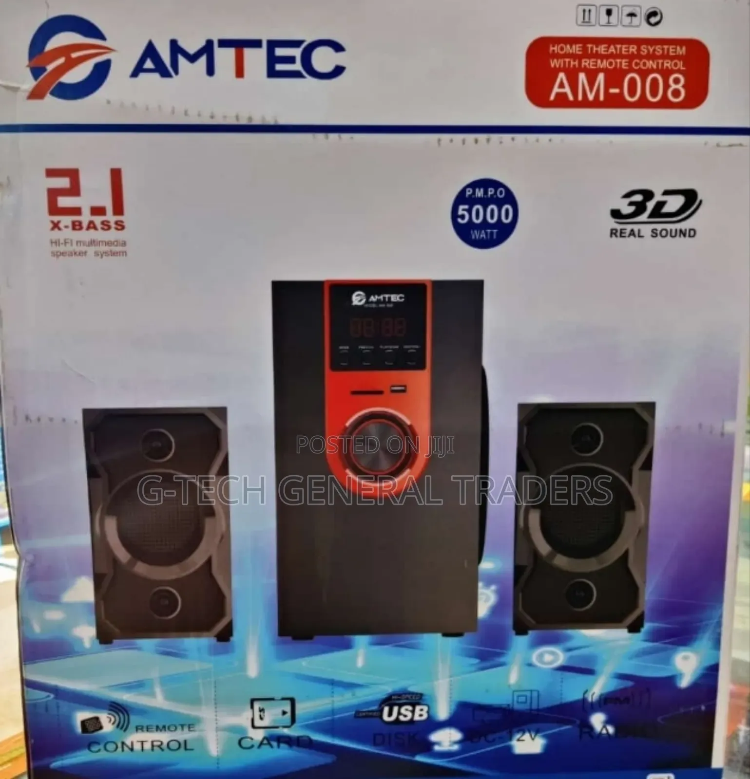 Amtec 2.1 X-bass Speaker System Am-008